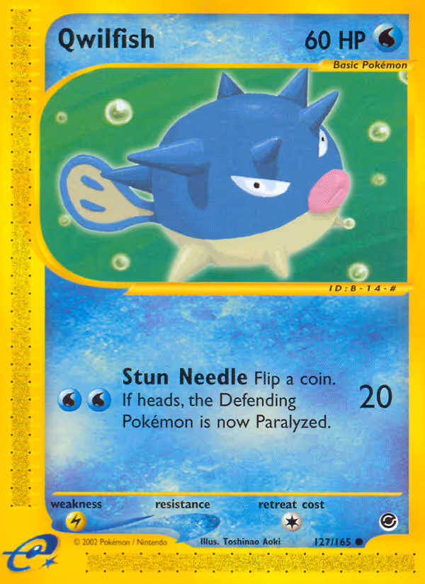Qwilfish 127/165 Pokemon card