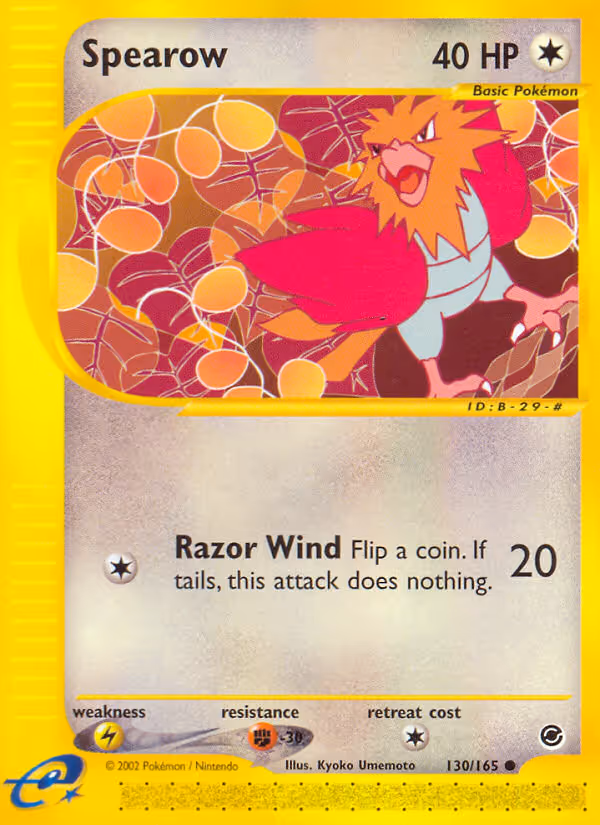 Spearow 130/165 Pokemon card
