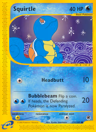 Squirtle 132/165 Pokemon card