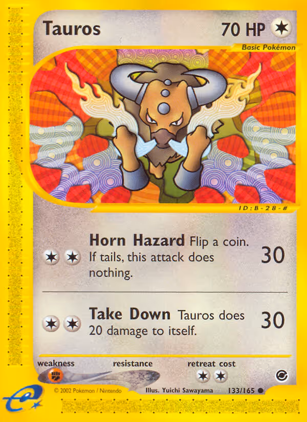 Tauros 133/165 Pokemon card