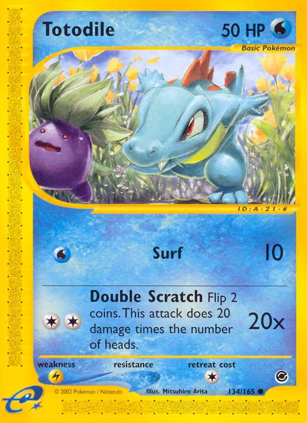 Totodile 134/165 Pokemon card
