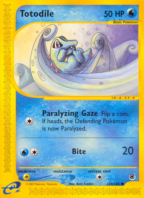 Totodile 135/165 Pokemon card
