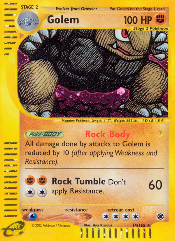 Golem 14/165 Pokemon card