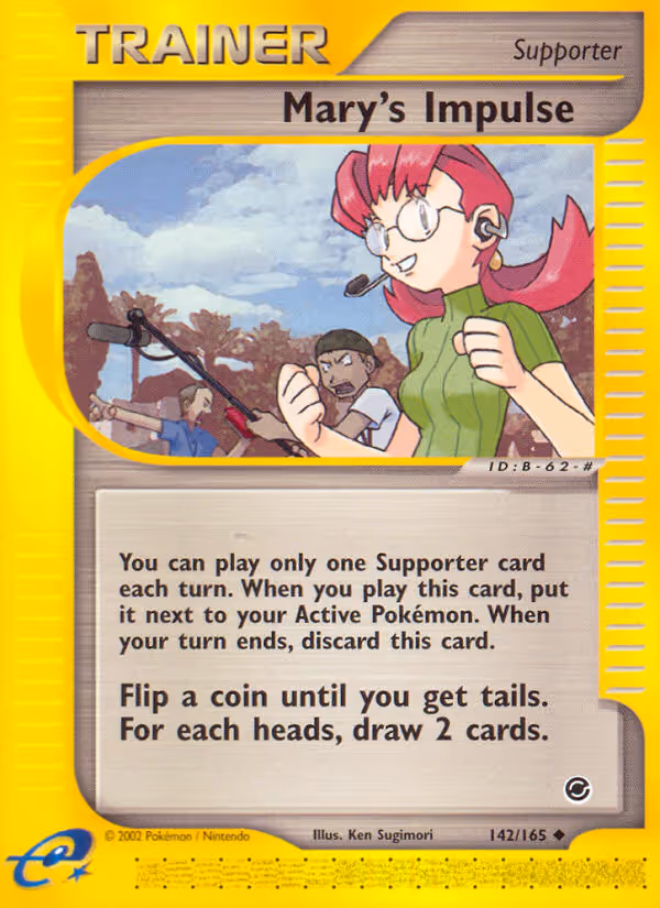 Mary's Impulse 142/165 Pokemon card