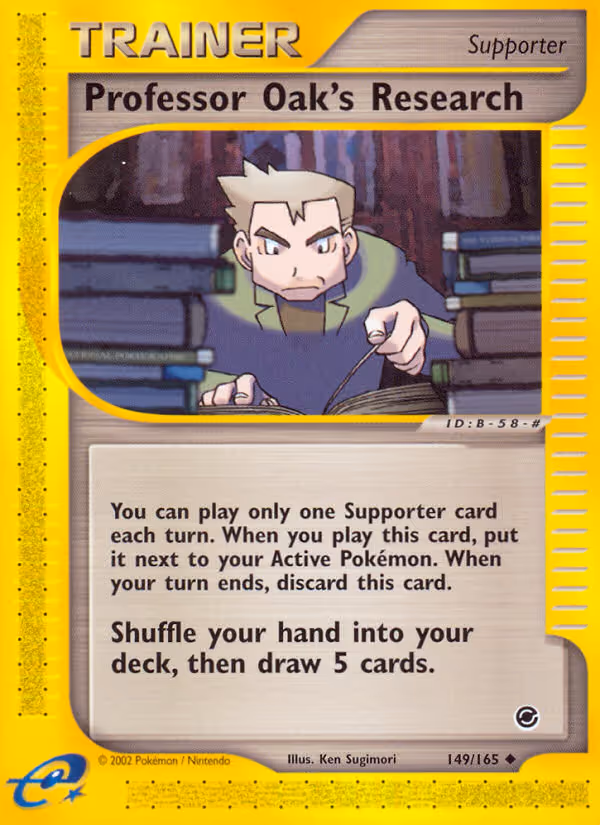 Professor Oak's Research 149/165 Pokemon card