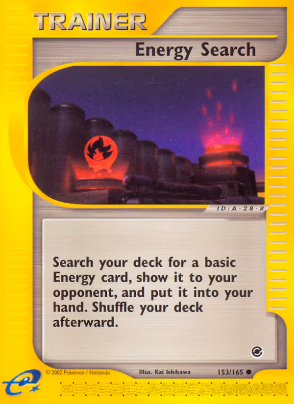Energy Search 153/165 Pokemon card