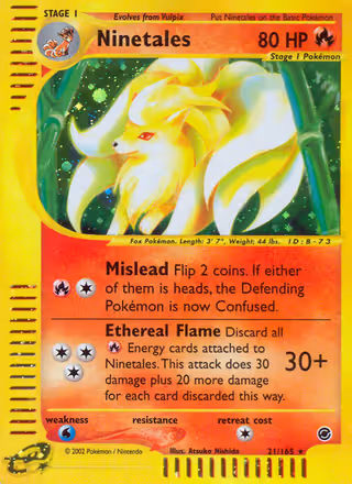 Ninetales 21/165 Pokemon card