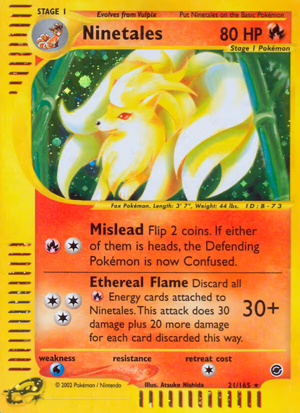 Ninetales 21/165 Pokemon card