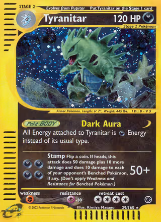 Tyranitar 29/165 Pokemon card
