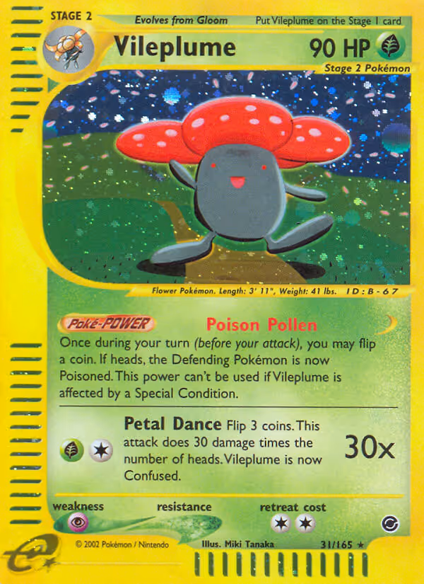 Vileplume 31/165 Pokemon card