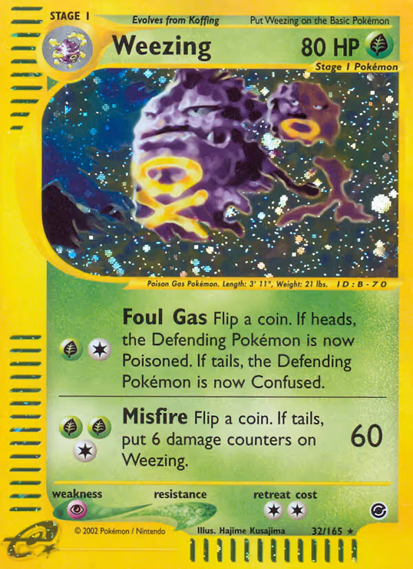 Weezing 32/165 Pokemon card