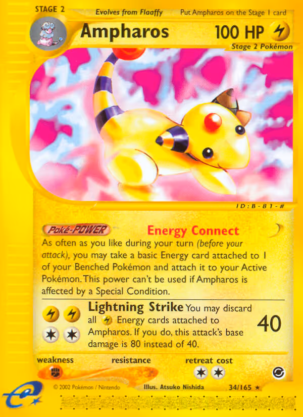 Ampharos 34/165 Pokemon card