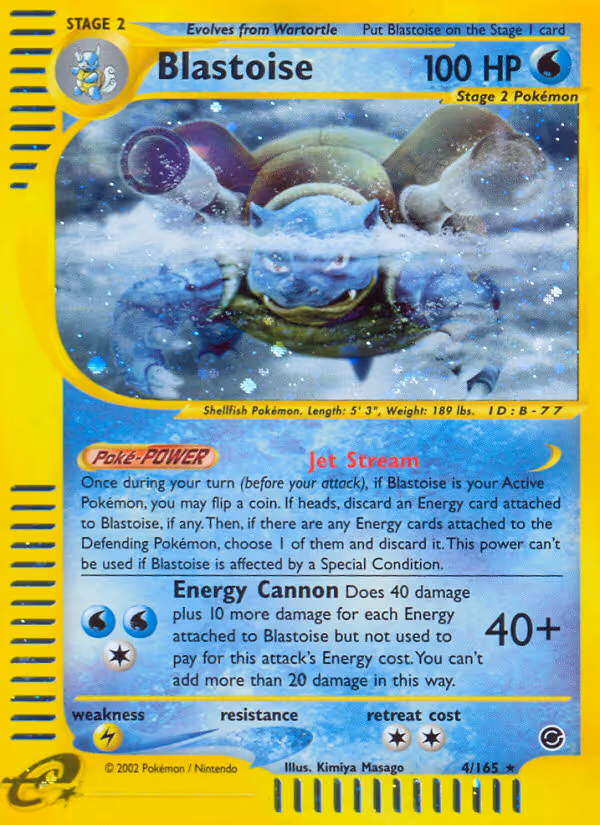 Blastoise 4/165 Pokemon card
