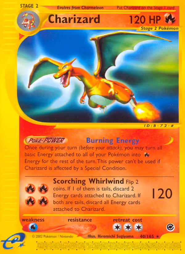 Charizard 40/165 Pokemon card