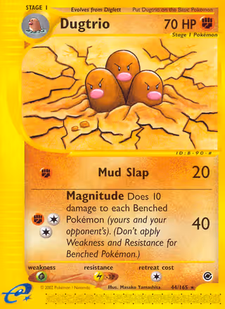 Dugtrio 44/165 Pokemon card