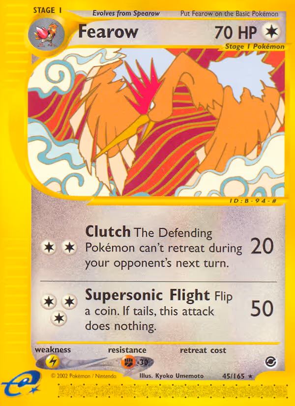 Fearow 45/165 Pokemon card