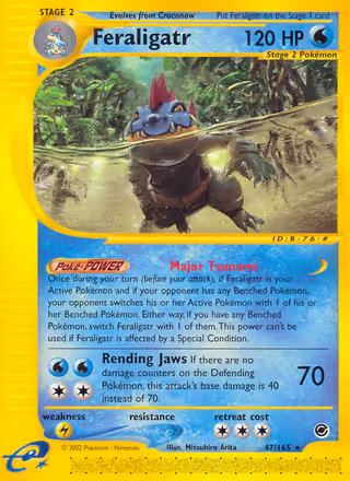 Feraligatr 47/165 Pokemon card