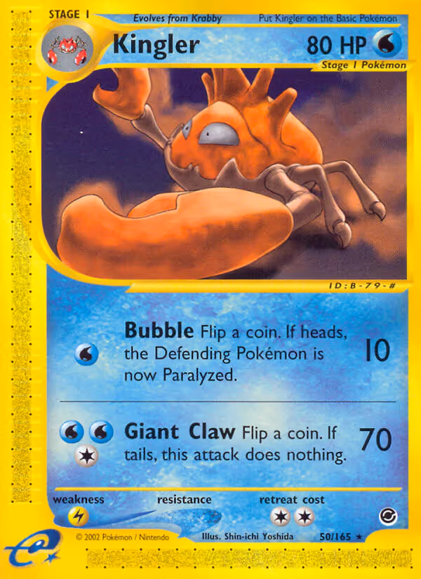 Kingler 50/165 Pokemon card