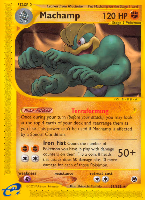 Machamp 51/165 Pokemon card