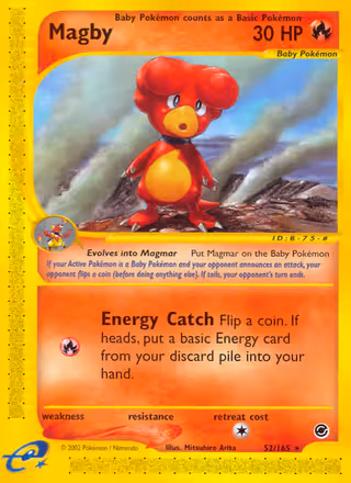 Magby 52/165 Pokemon card