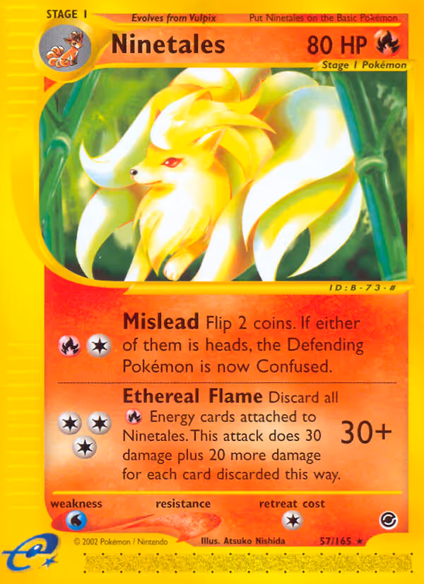 Ninetales 57/165 Pokemon card