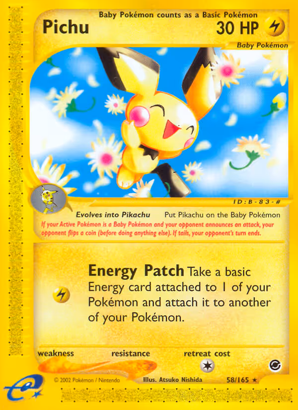 Pichu 58/165 Pokemon card