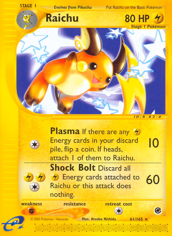 Raichu 61/165 Pokemon card