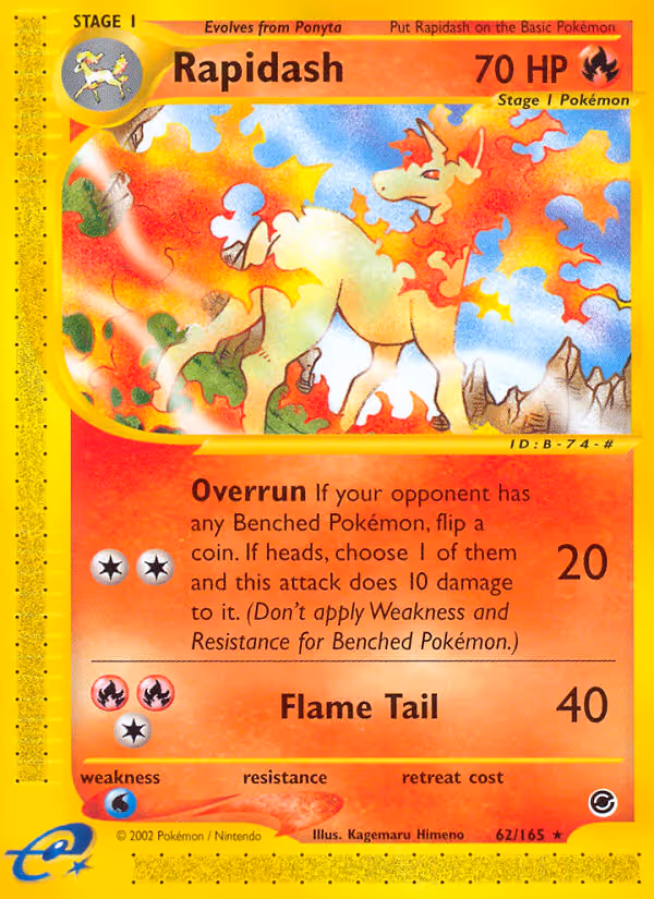 Rapidash 62/165 Pokemon card