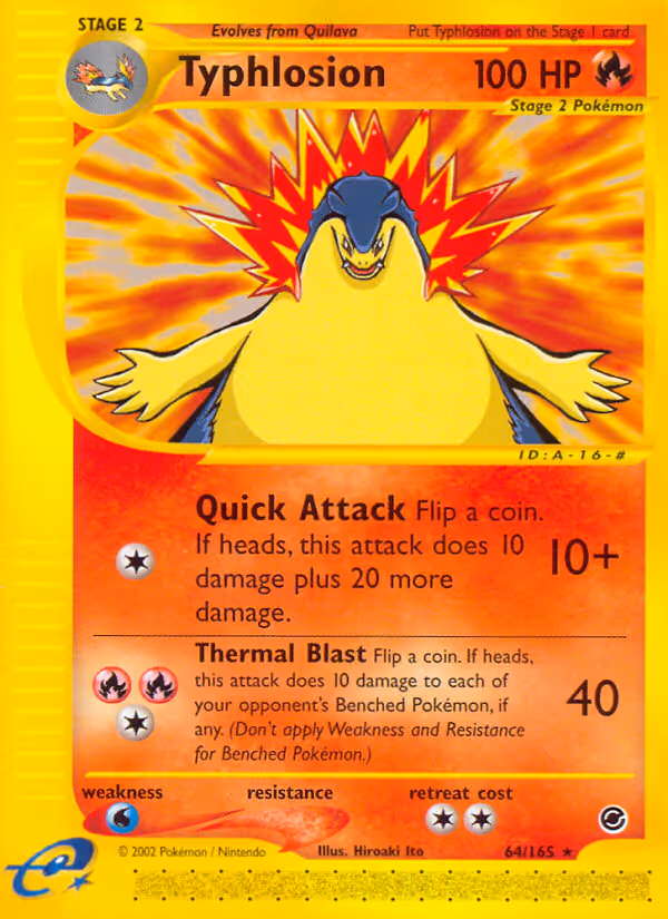 Typhlosion 64/165 Pokemon card
