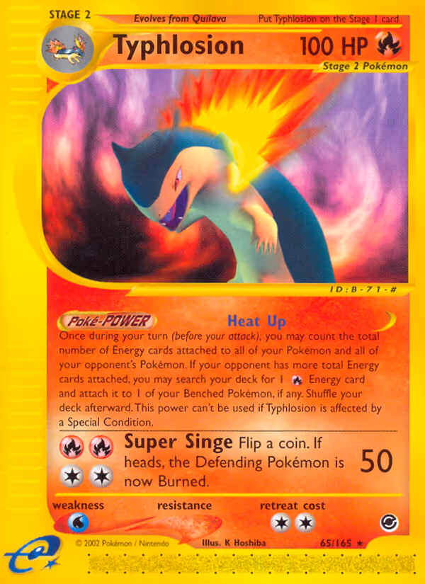 Typhlosion 65/165 Pokemon card