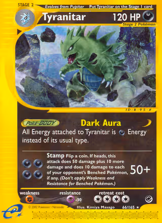 Tyranitar 66/165 Pokemon card