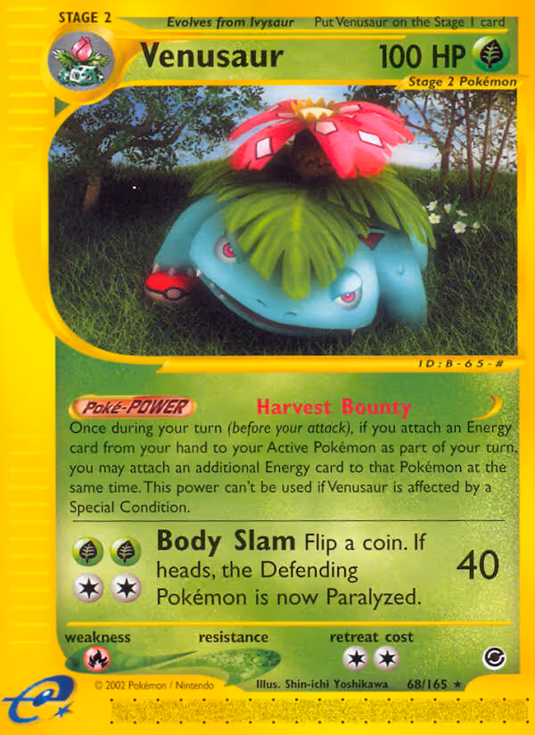 Venusaur 68/165 Pokemon card