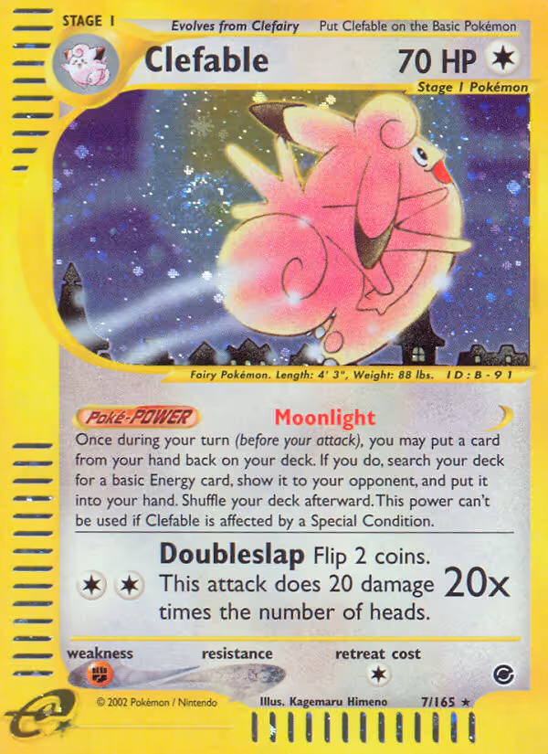 Clefable 7/165 Pokemon card
