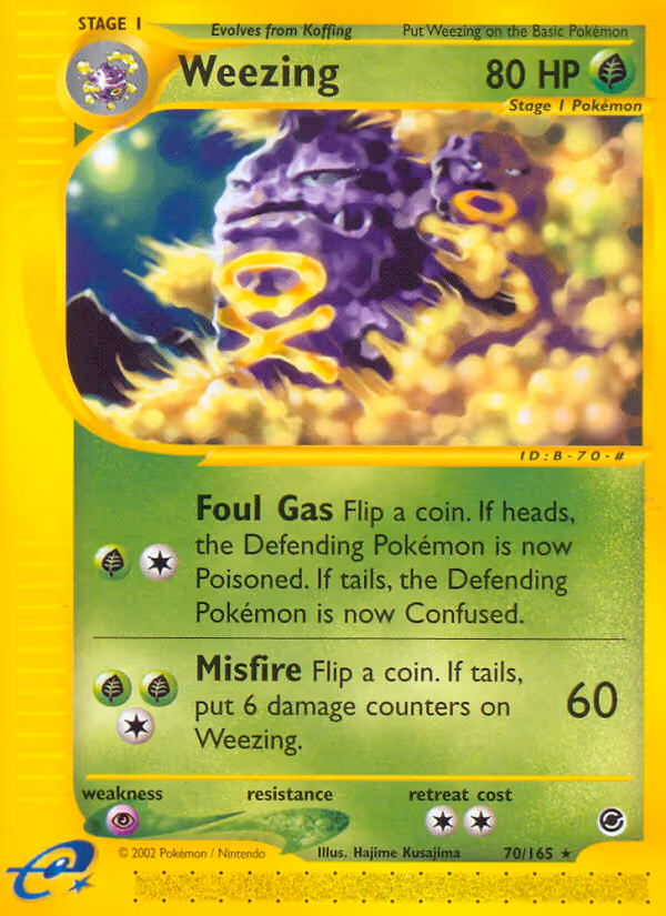 Weezing 70/165 Pokemon card