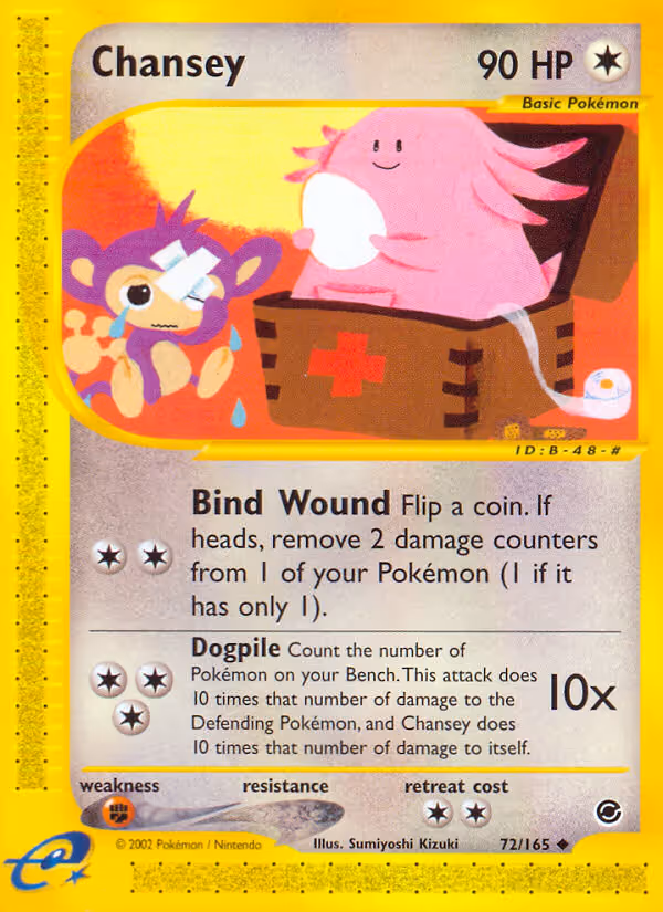 Chansey 72/165 Pokemon card