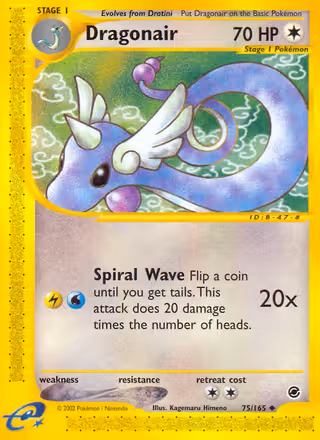 Dragonair 75/165 Pokemon card