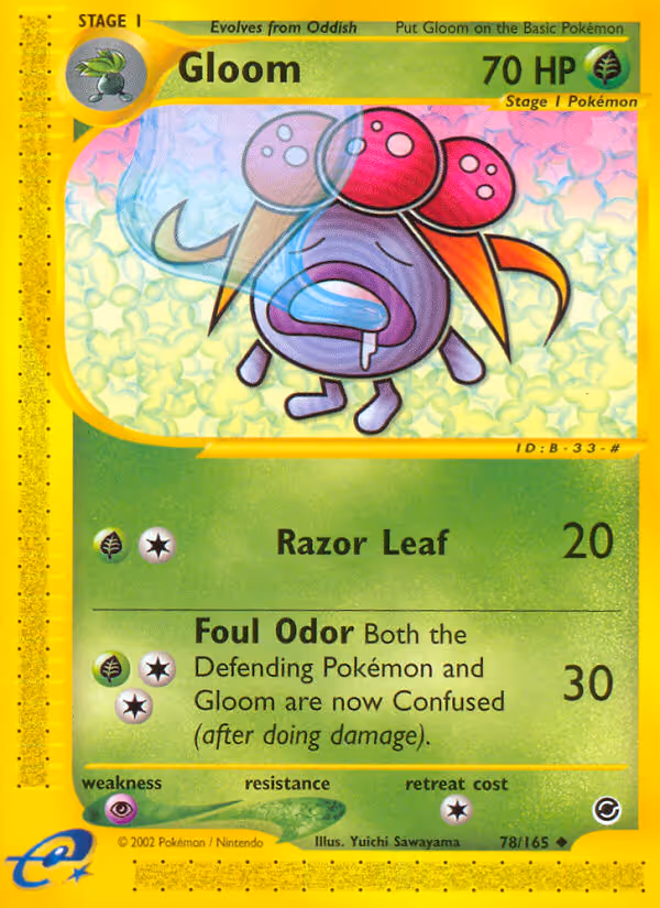 Gloom 78/165 Pokemon card