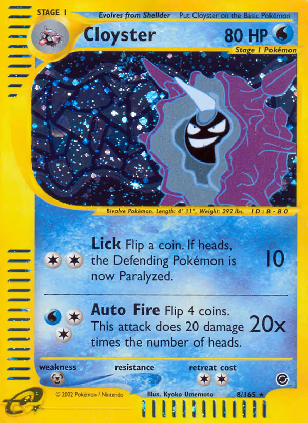 Cloyster 8/165 Pokemon card