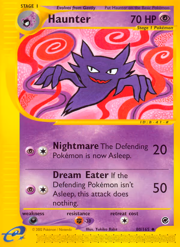 Haunter 80/165 Pokemon card
