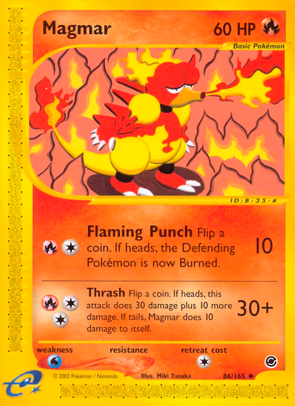 Magmar 86/165 Pokemon card
