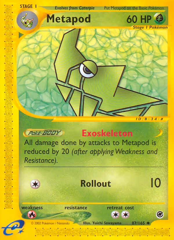 Metapod 87/165 Pokemon card
