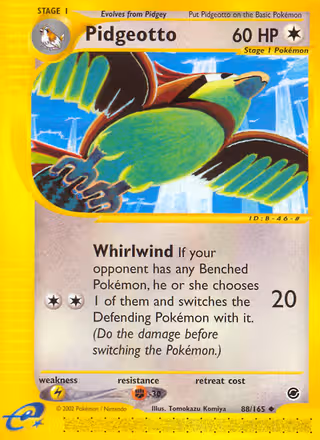 Pidgeotto 88/165 Pokemon card