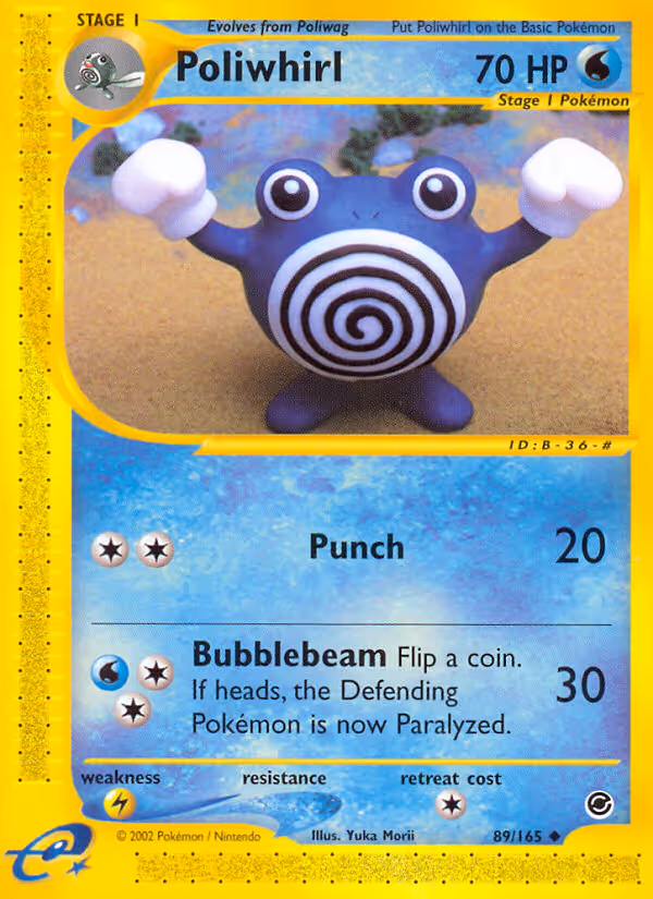 Poliwhirl 89/165 Pokemon card
