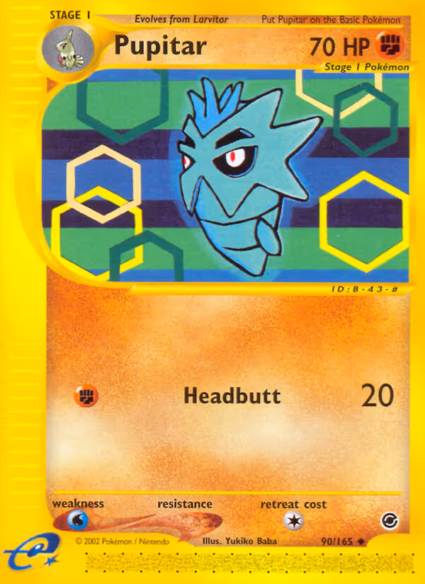 Pupitar 90/165 Pokemon card