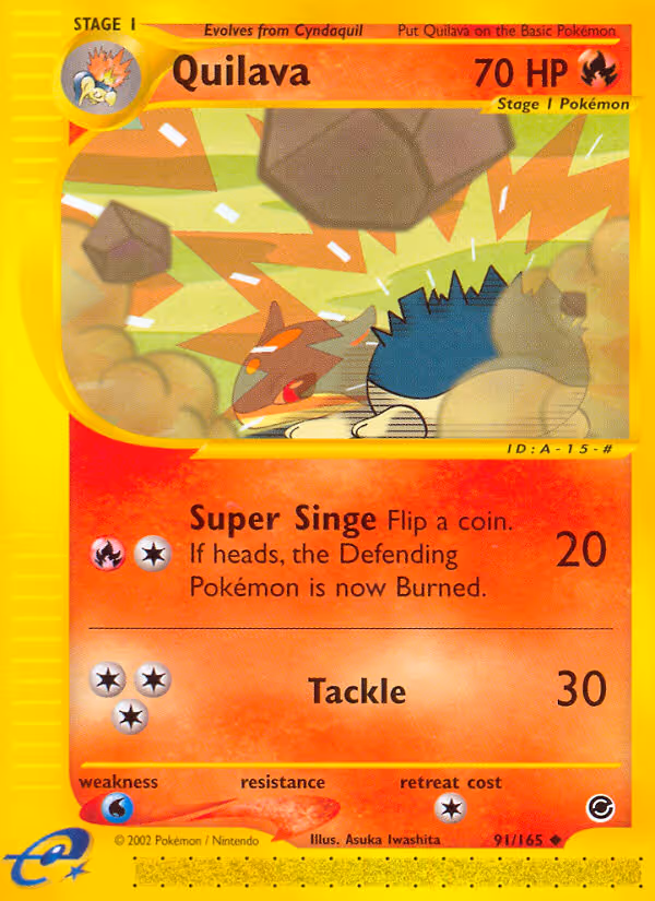 Quilava 91/165 Pokemon card