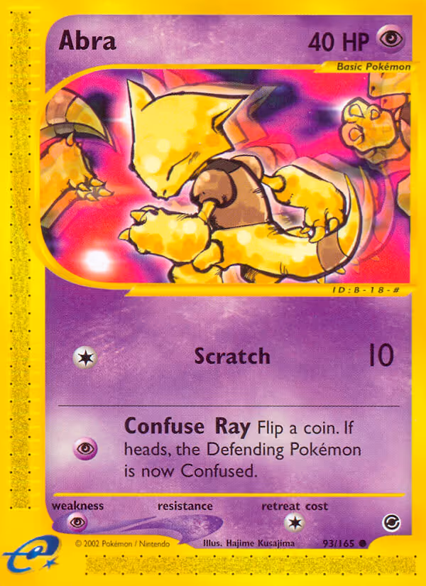 Abra 93/165 Pokemon card