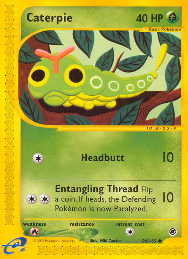 Caterpie 96/165 Pokemon card