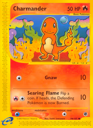 Charmander 98/165 Pokemon card