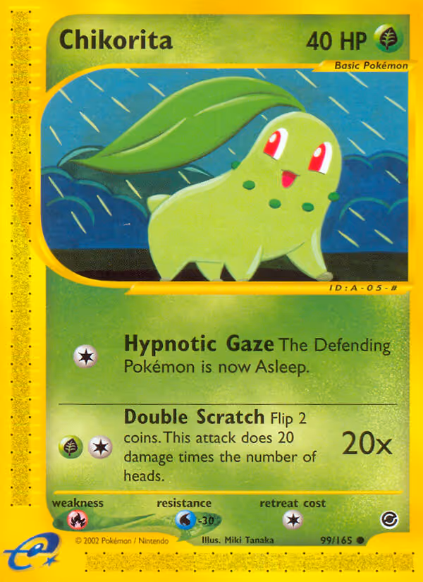 Chikorita 99/165 Pokemon card