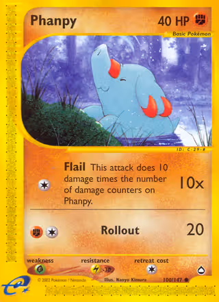 Phanpy 100/147 Pokemon card